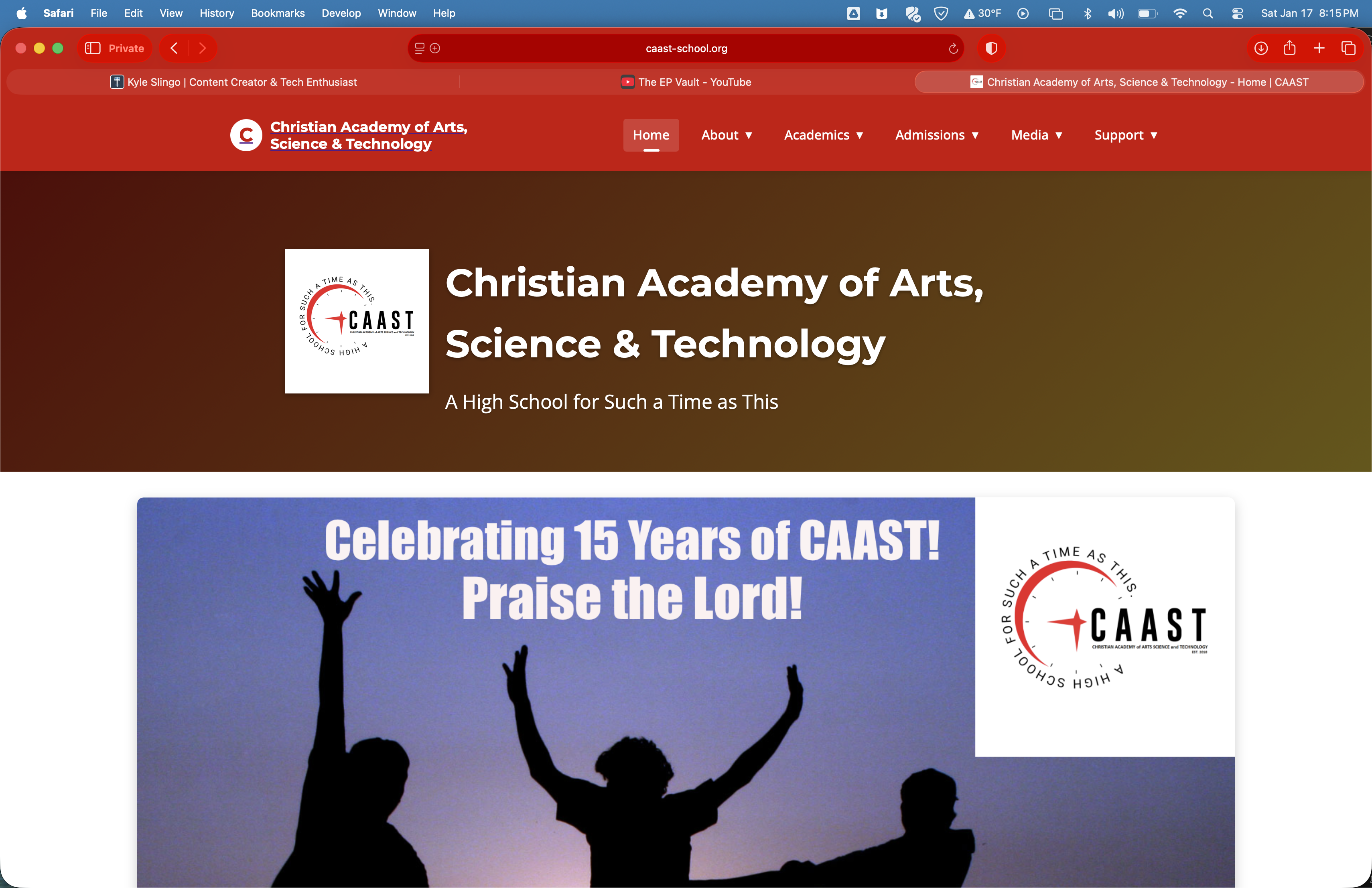 CAAST School website preview