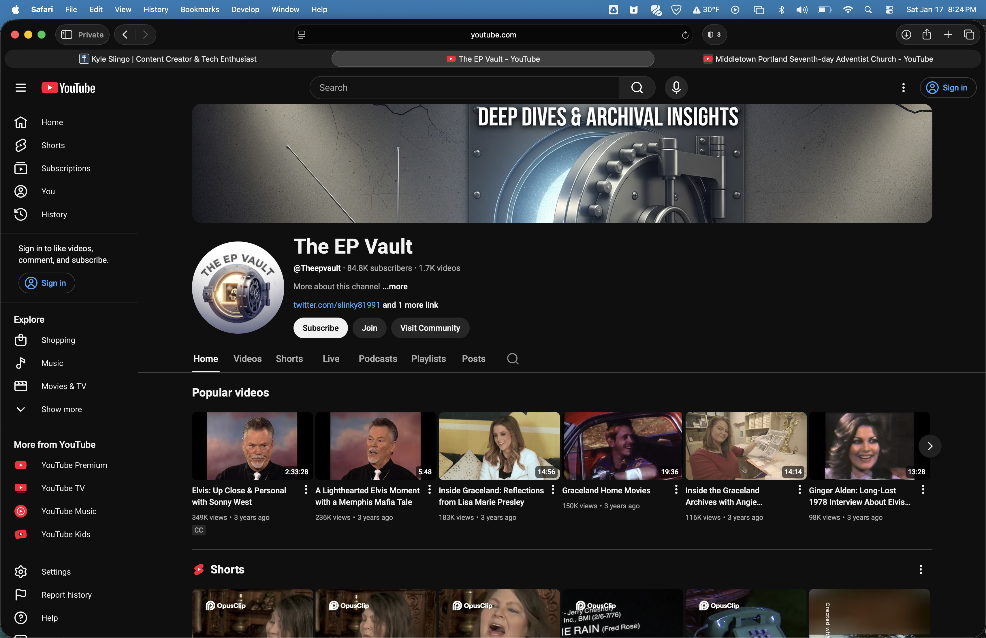 EP Vault YouTube performances preview